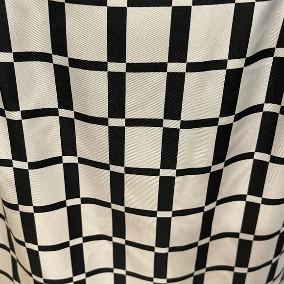 Banana Republic Silk-Feel Black & White Checked Dress - Picture 3 of 5